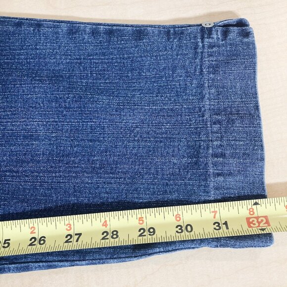 NWT L.A. Blues Women's Blue Denim Pants 30/32 Pull-on Stretch Elastic High Rise - Picture 10 of 10